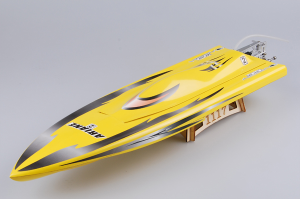 Brand New Electric Philomel Fiberglass Brushless Motor Racing Boat Yellow