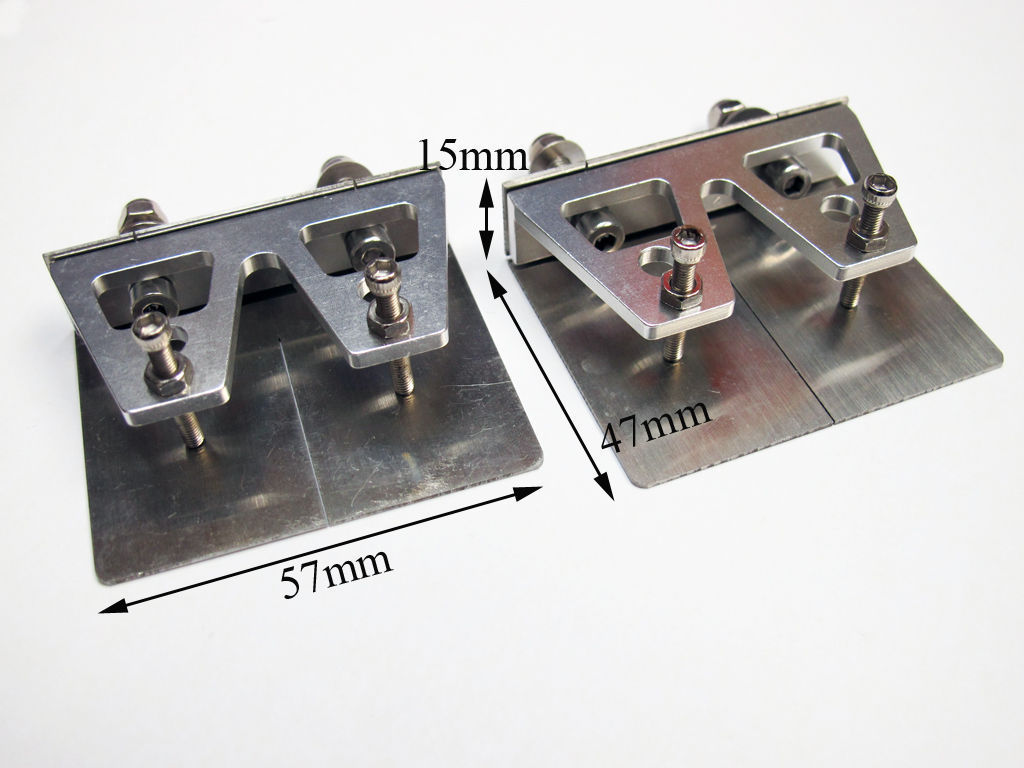 Aluminum Trim Tabs with Stainless Steel Plates 47x57 mm RC boat